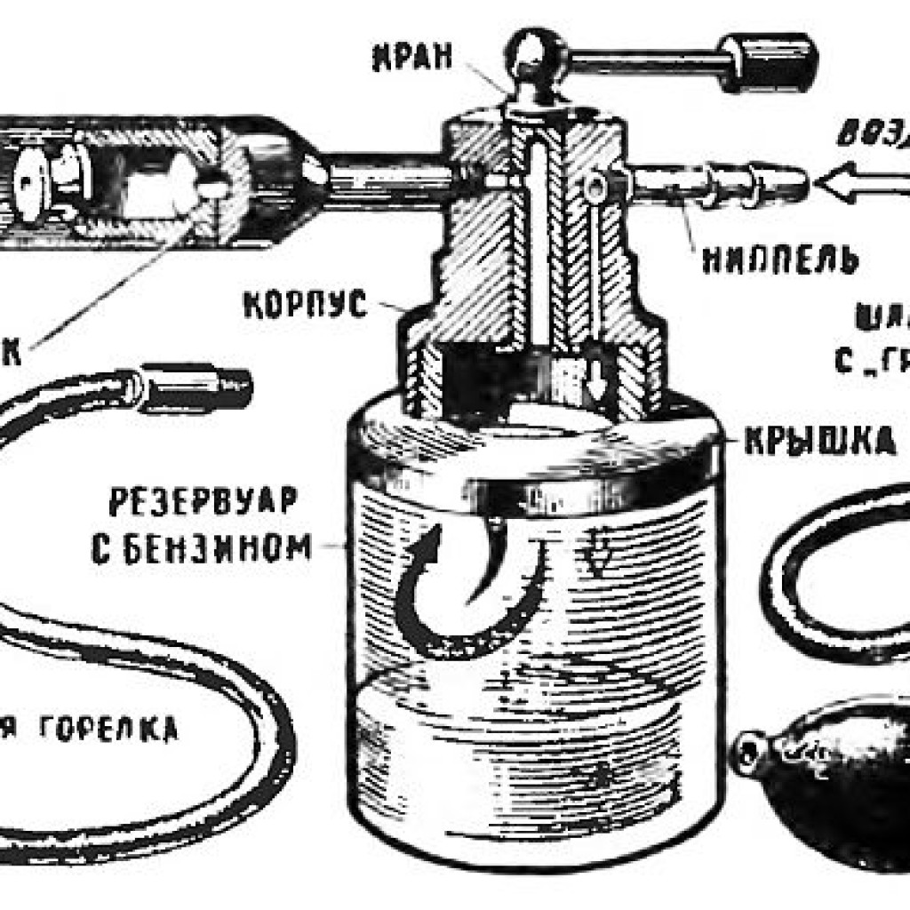 Схема паяльной лампы бензиновой