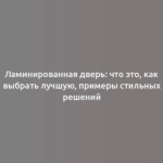 Ламинированная дверь: что это, как выбрать лучшую, примеры стильных решений