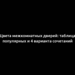 Цвета межкомнатных дверей: таблица популярных и 4 варианта сочетаний