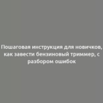 Пошаговая инструкция для новичков, как завести бензиновый триммер, с разбором ошибок