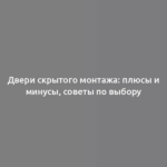 Двери скрытого монтажа: плюсы и минусы, советы по выбору