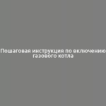 Пошаговая инструкция по включению газового котла